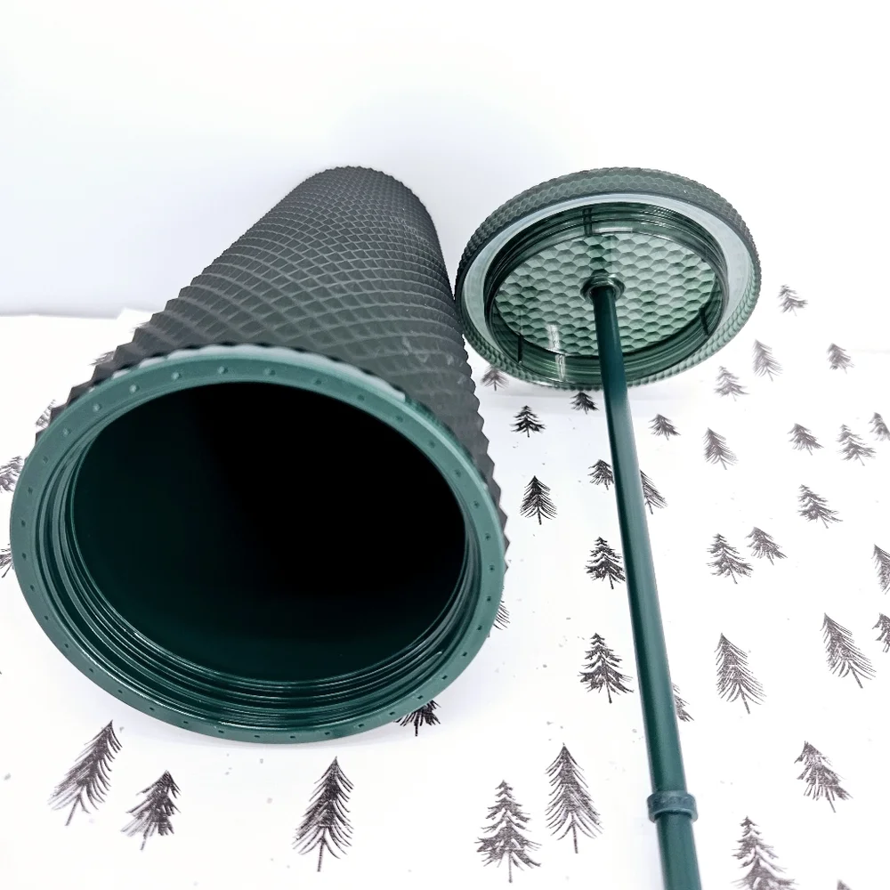 Starbucks Matte Dark Green Studded Venti Tumbler NWT - Picture 3 of 5